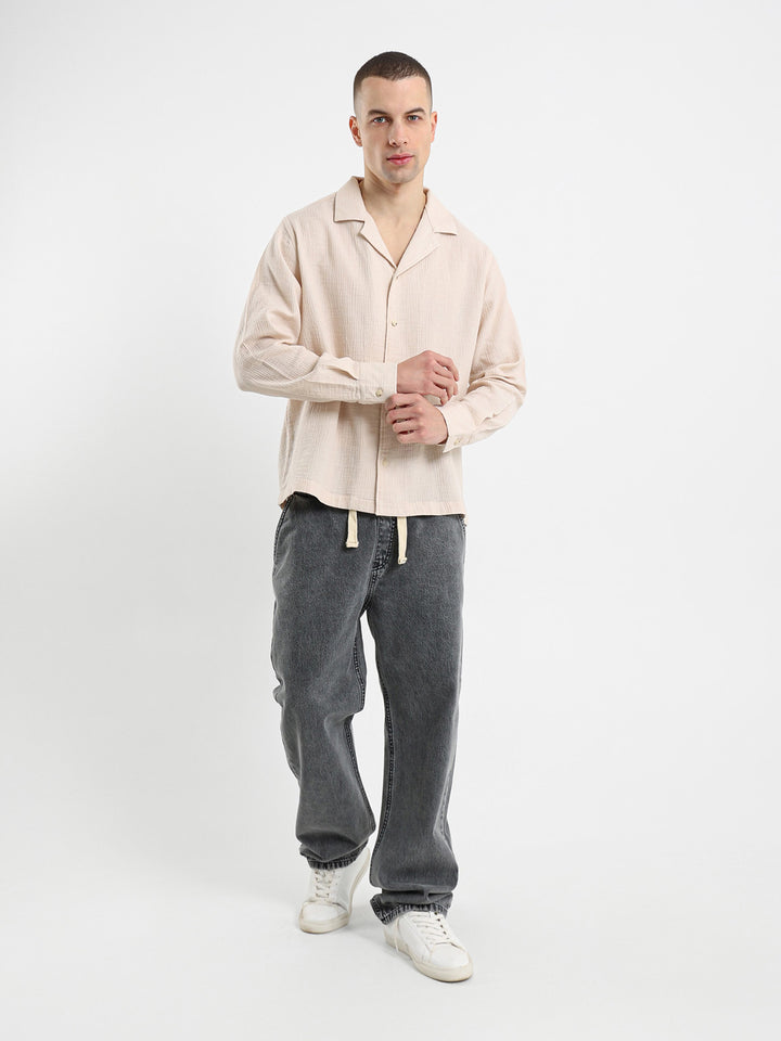 Textured Long Sleeve Shirt