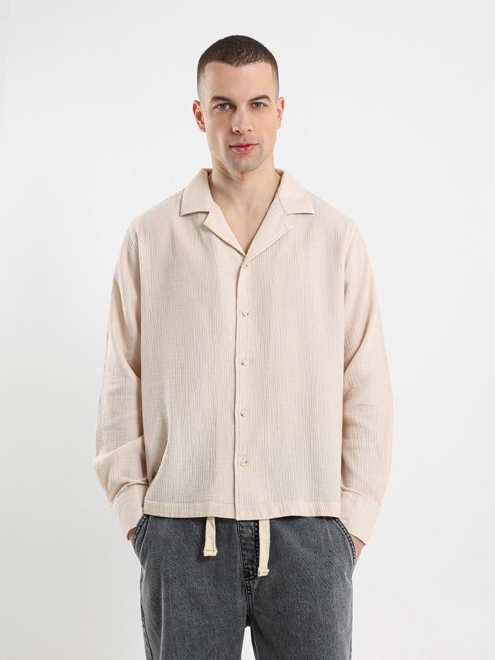 Textured Long Sleeve Shirt