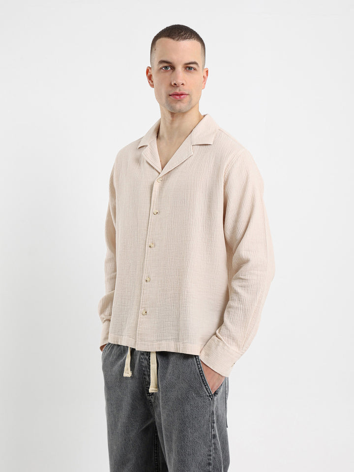 Textured Long Sleeve Shirt