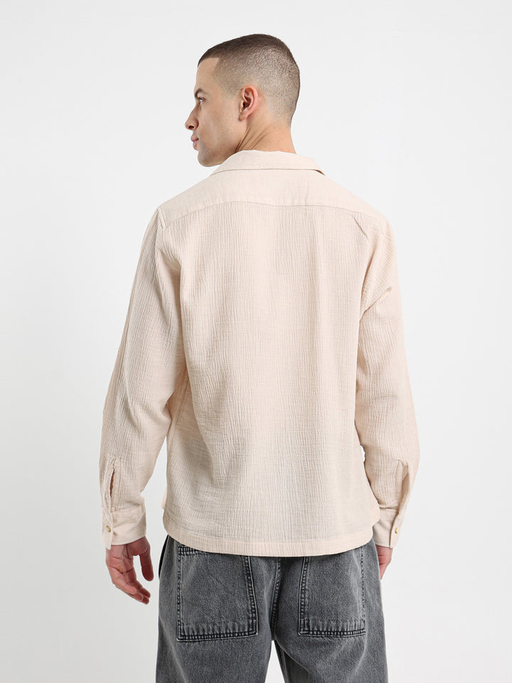 Textured Long Sleeve Shirt
