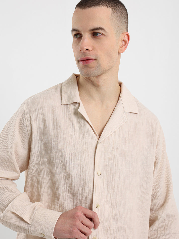 Textured Long Sleeve Shirt