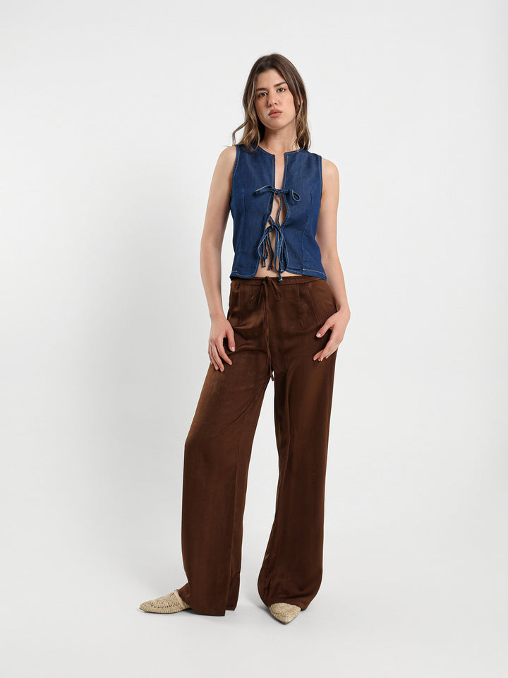 Vest Jacket With Front Ties