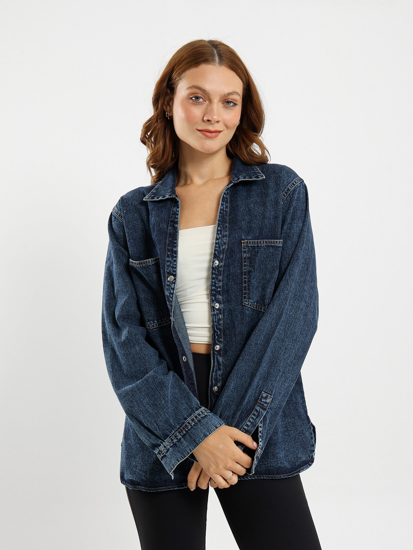 Solid Long-Sleeve Shirt