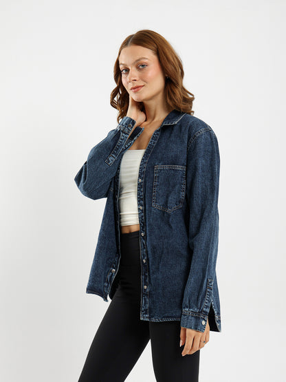 Solid Long-Sleeve Shirt