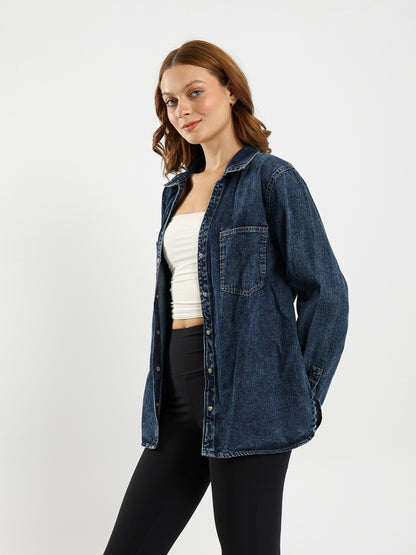 Solid Long-Sleeve Shirt