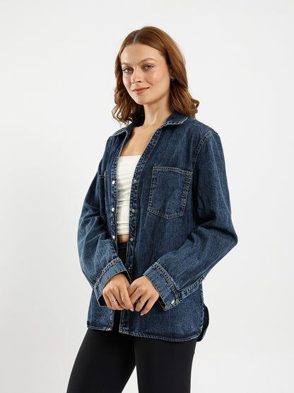 Solid Long-Sleeve Shirt