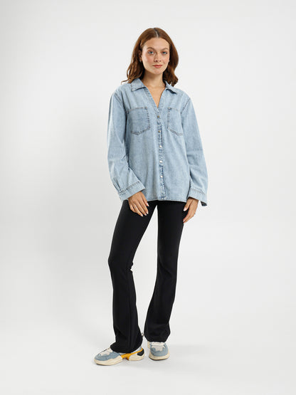 Solid Long-Sleeve Shirt