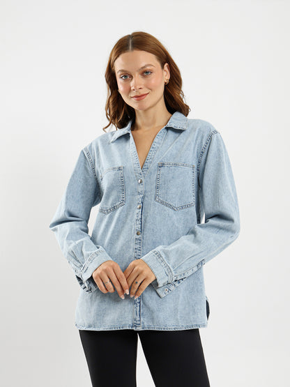 Solid Long-Sleeve Shirt