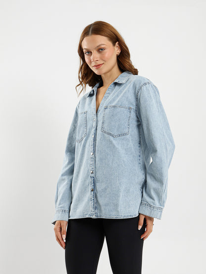 Solid Long-Sleeve Shirt