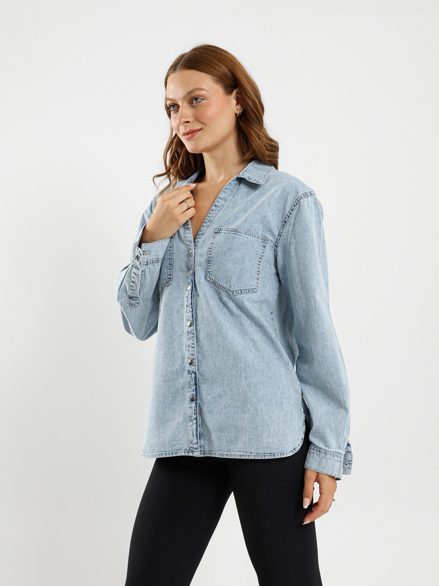 Solid Long-Sleeve Shirt