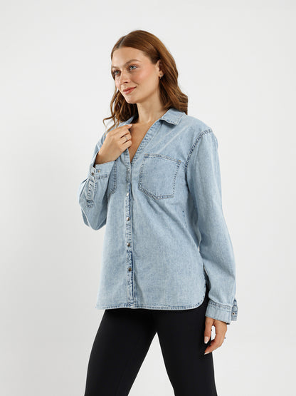 Solid Long-Sleeve Shirt
