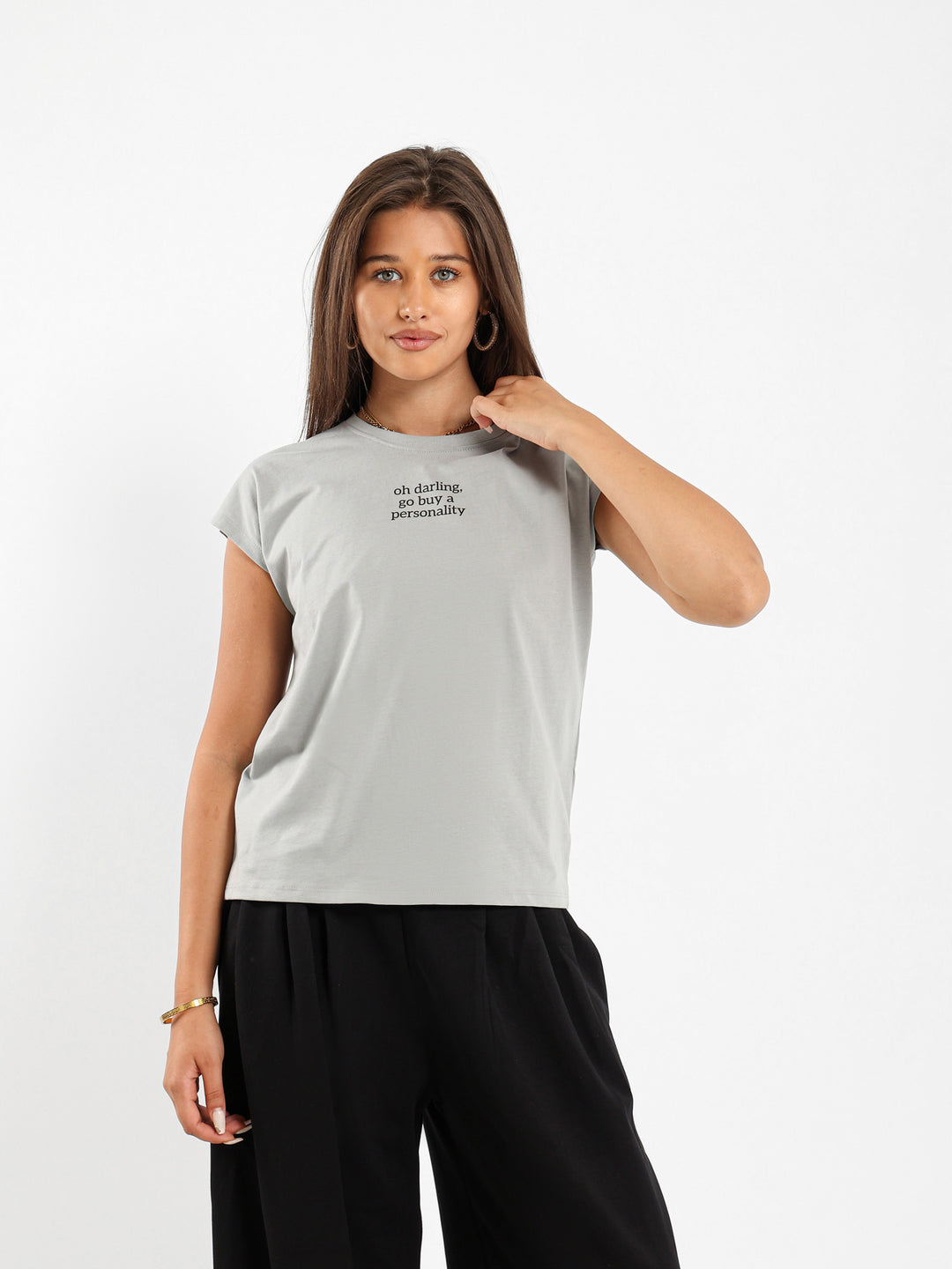 "Oh Darling" Slogan Print Tee