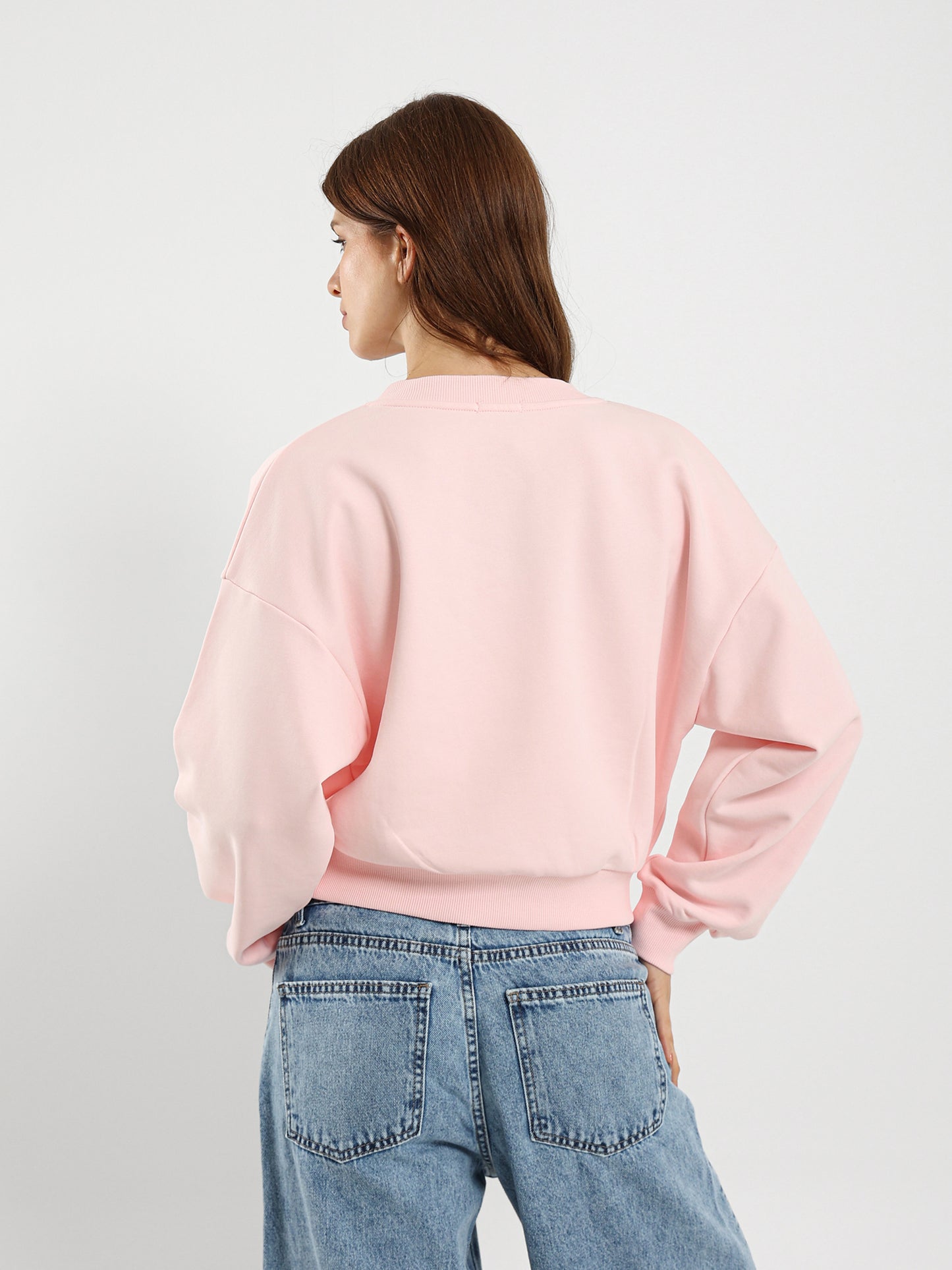 V Neck Loose Sweatshirt