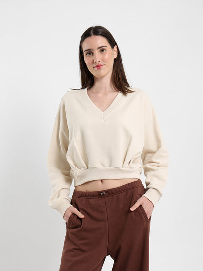 V Neck Loose Sweatshirt