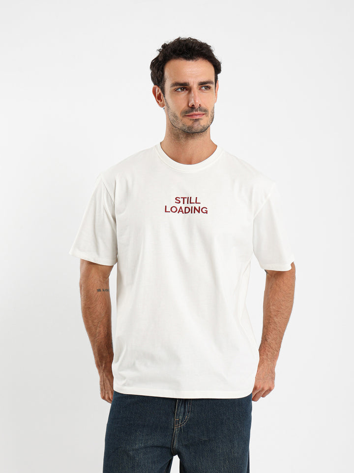 Already Tired Irregular Rib Collar T-Shirt