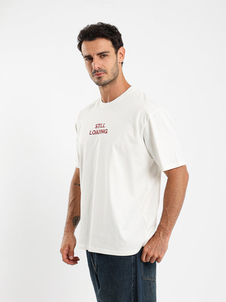 Already Tired Irregular Rib Collar T-Shirt