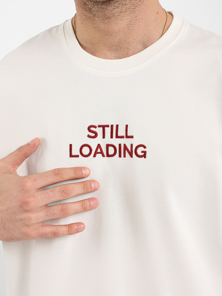 Already Tired Irregular Rib Collar T-Shirt