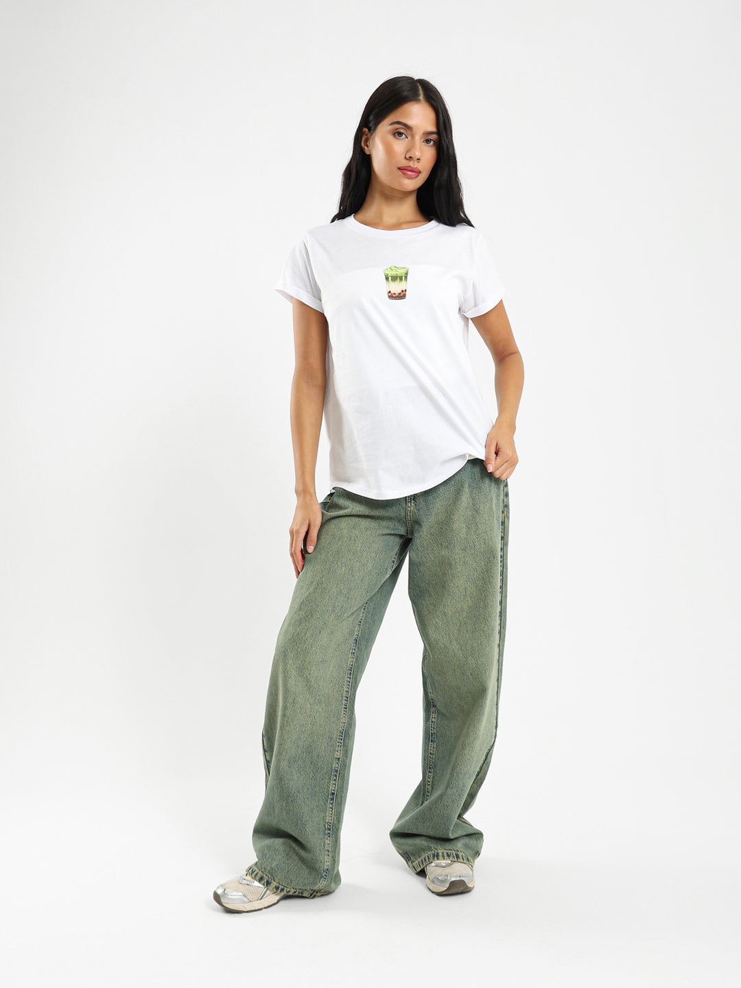 Boba Cup Print Tshirt