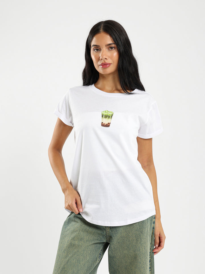 Boba Cup Print Tshirt