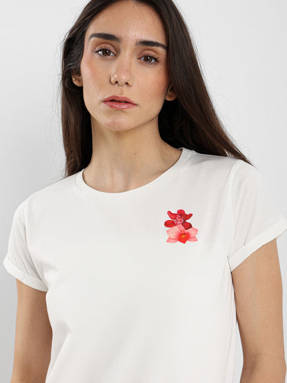 Chain Necklace Print Top