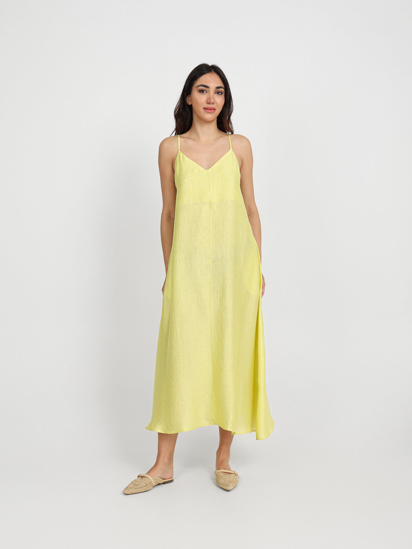 Strappy V-Neck Maxi Dress