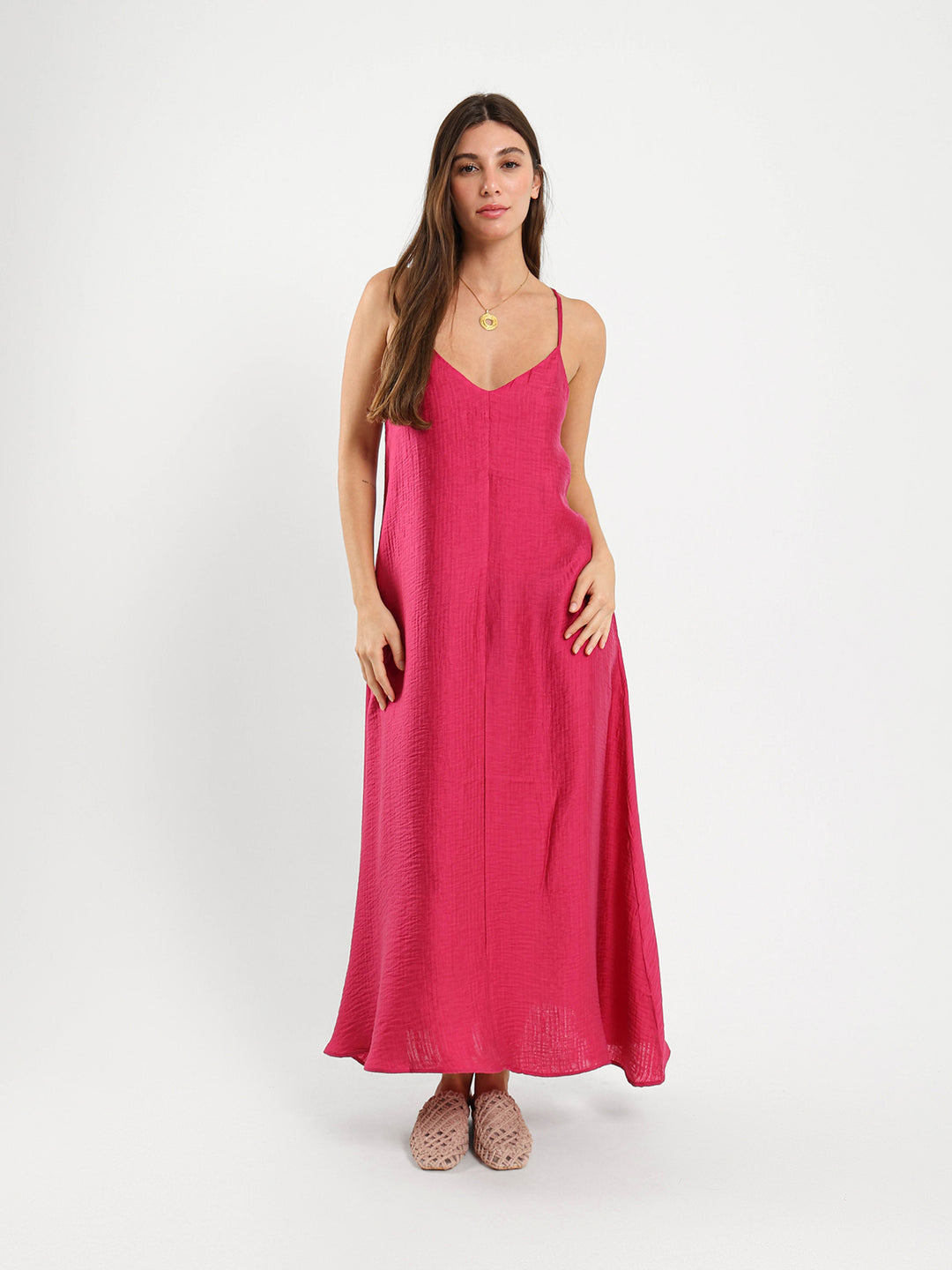 Strappy V-Neck Maxi Dress