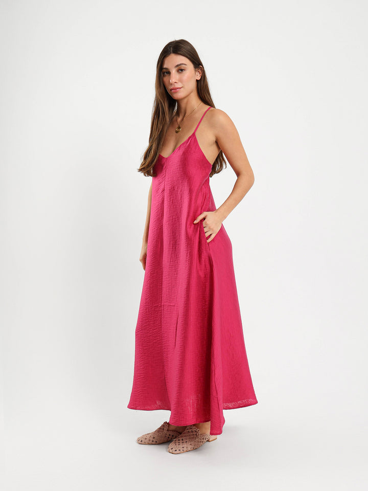 Strappy V-Neck Maxi Dress