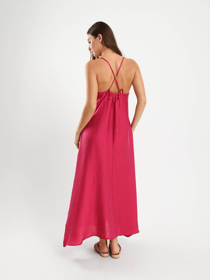 Strappy V-Neck Maxi Dress