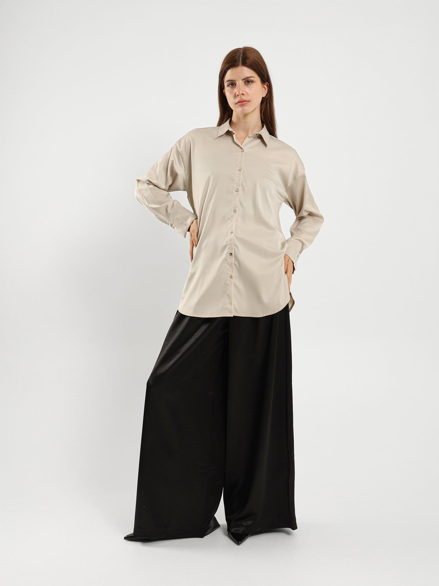 Loose Satin Shirt