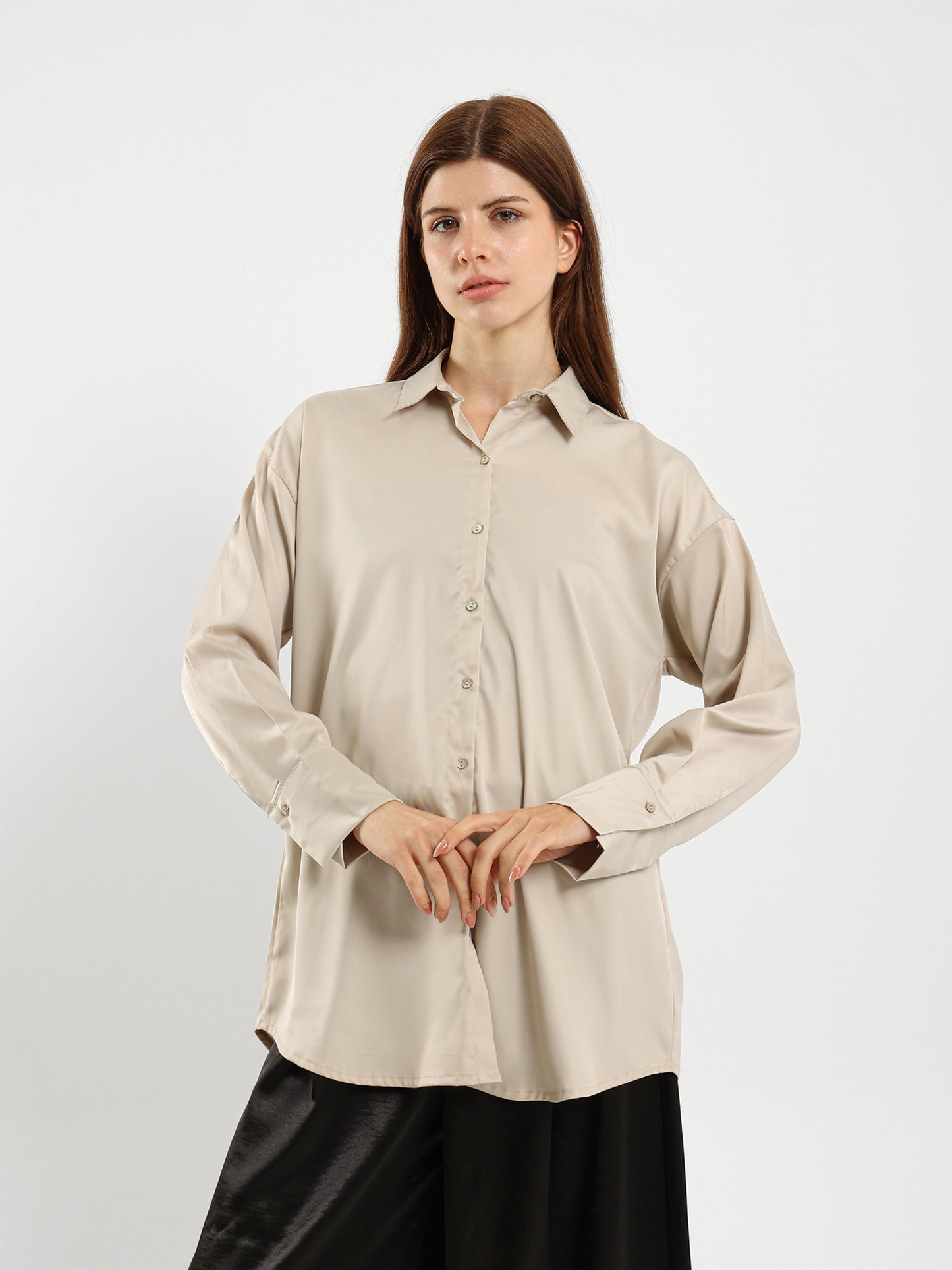 Loose Satin Shirt