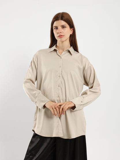Loose Satin Shirt