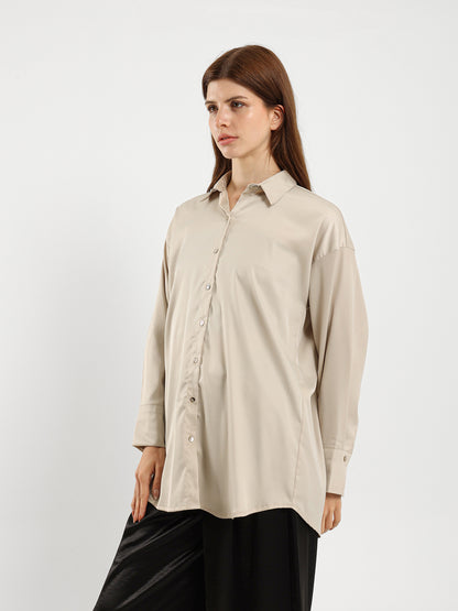 Loose Satin Shirt