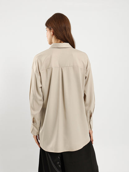 Loose Satin Shirt