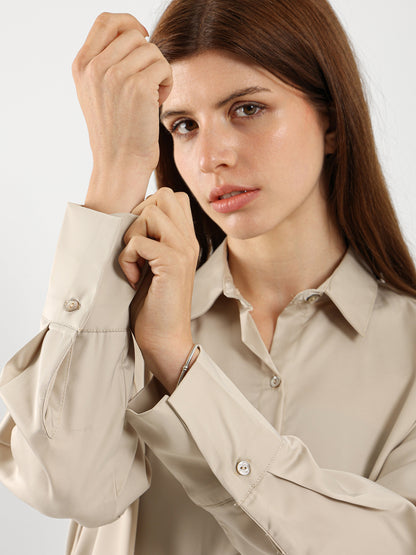 Loose Satin Shirt