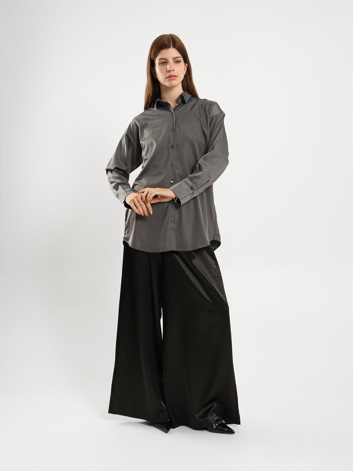 Loose Satin Shirt