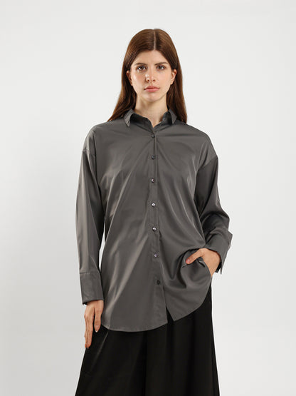 Loose Satin Shirt
