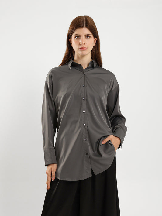 Loose Satin Shirt
