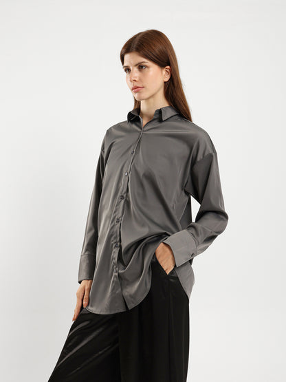 Loose Satin Shirt