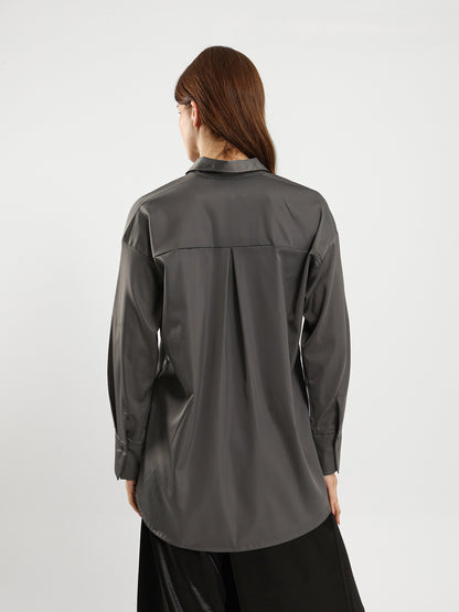 Loose Satin Shirt