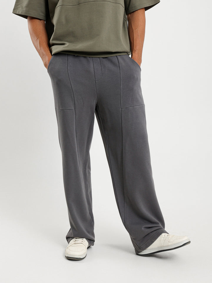 Loose Sweatpants with Front Pocket Seams