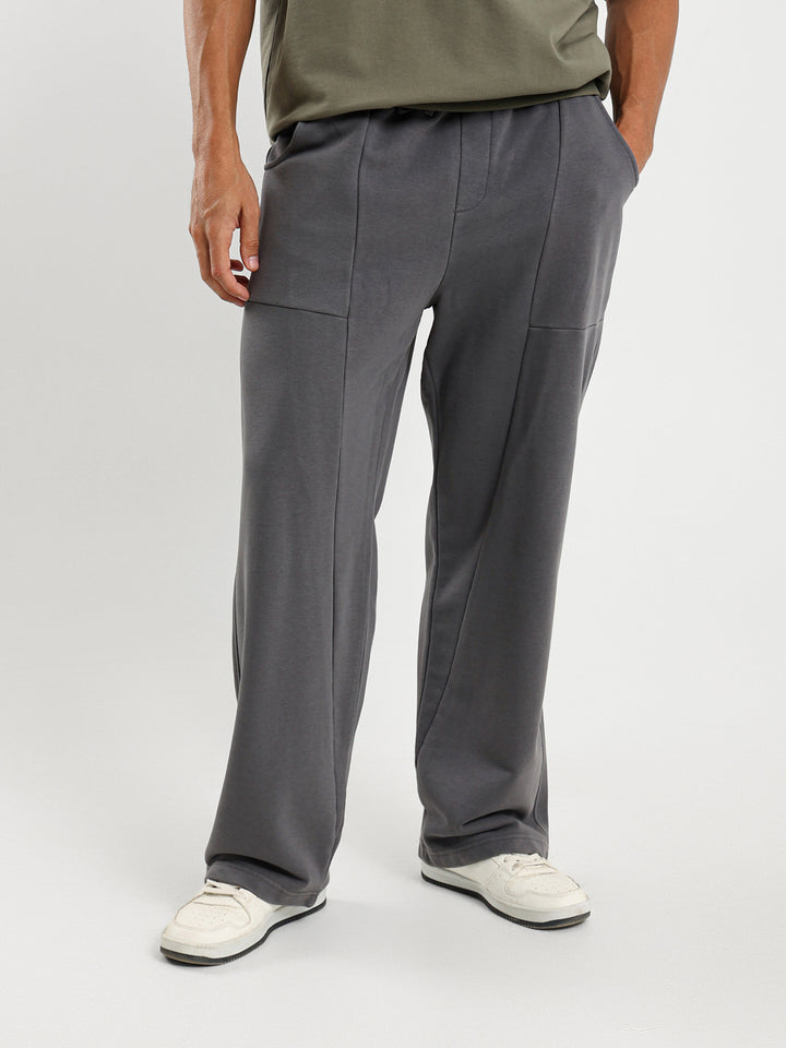 Loose Sweatpants with Front Pocket Seams