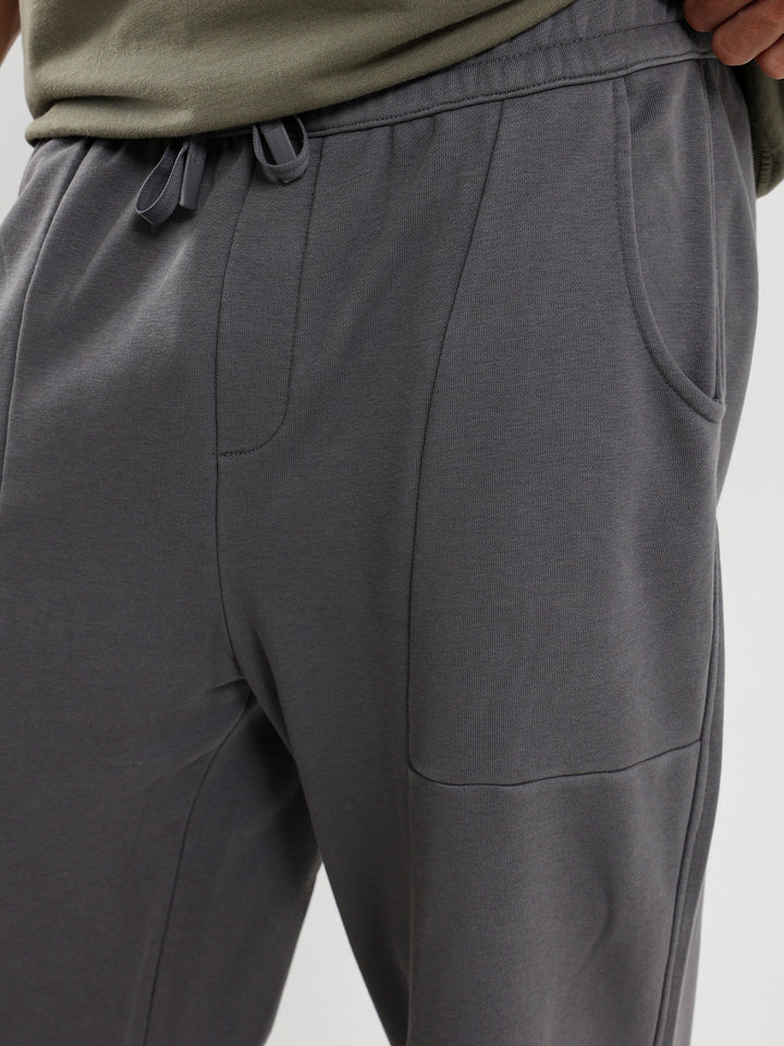 Loose Sweatpants with Front Pocket Seams