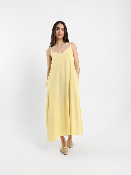 Midi Dress With Spaghetti Straps