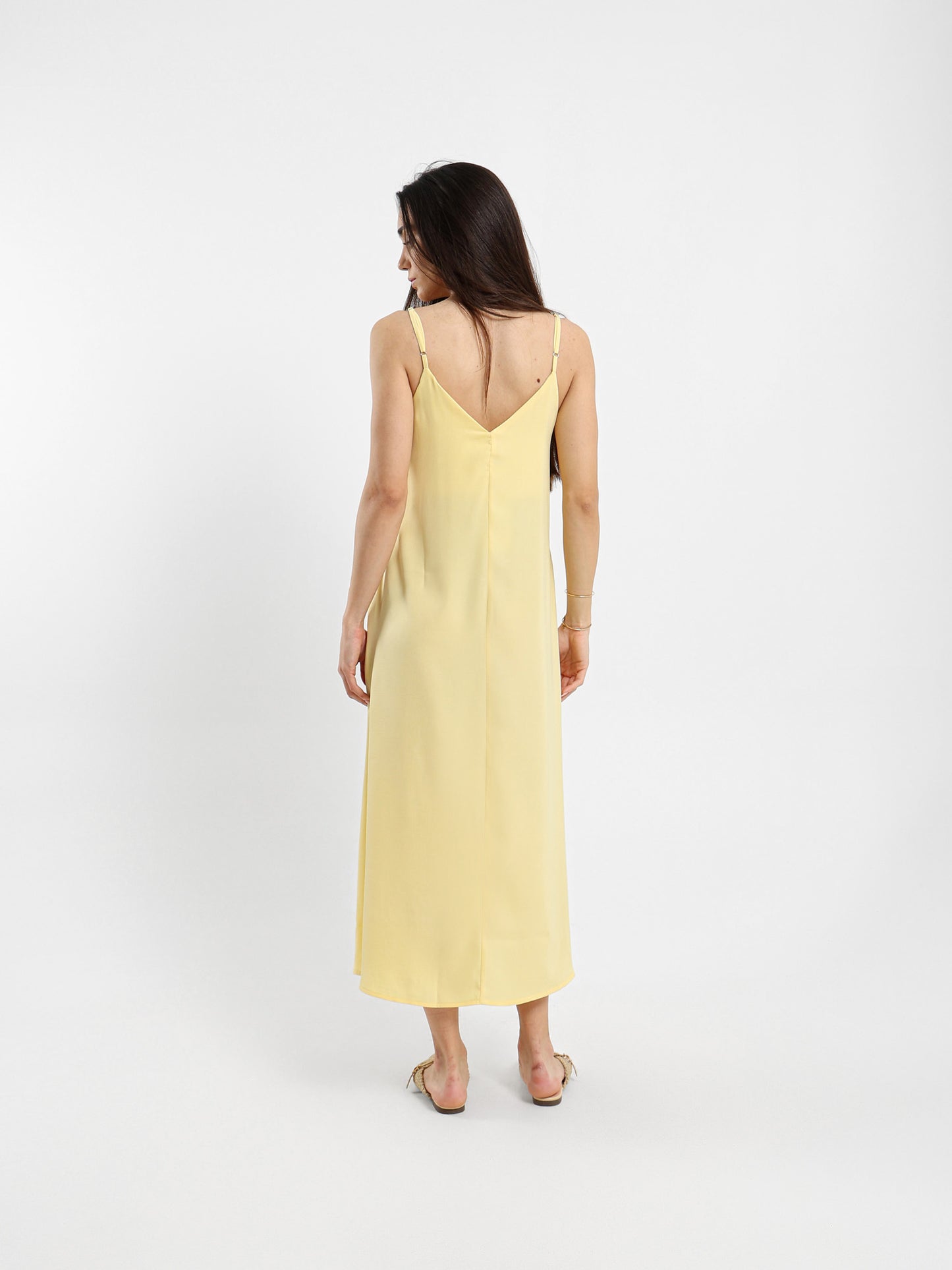 Midi Dress With Spaghetti Straps