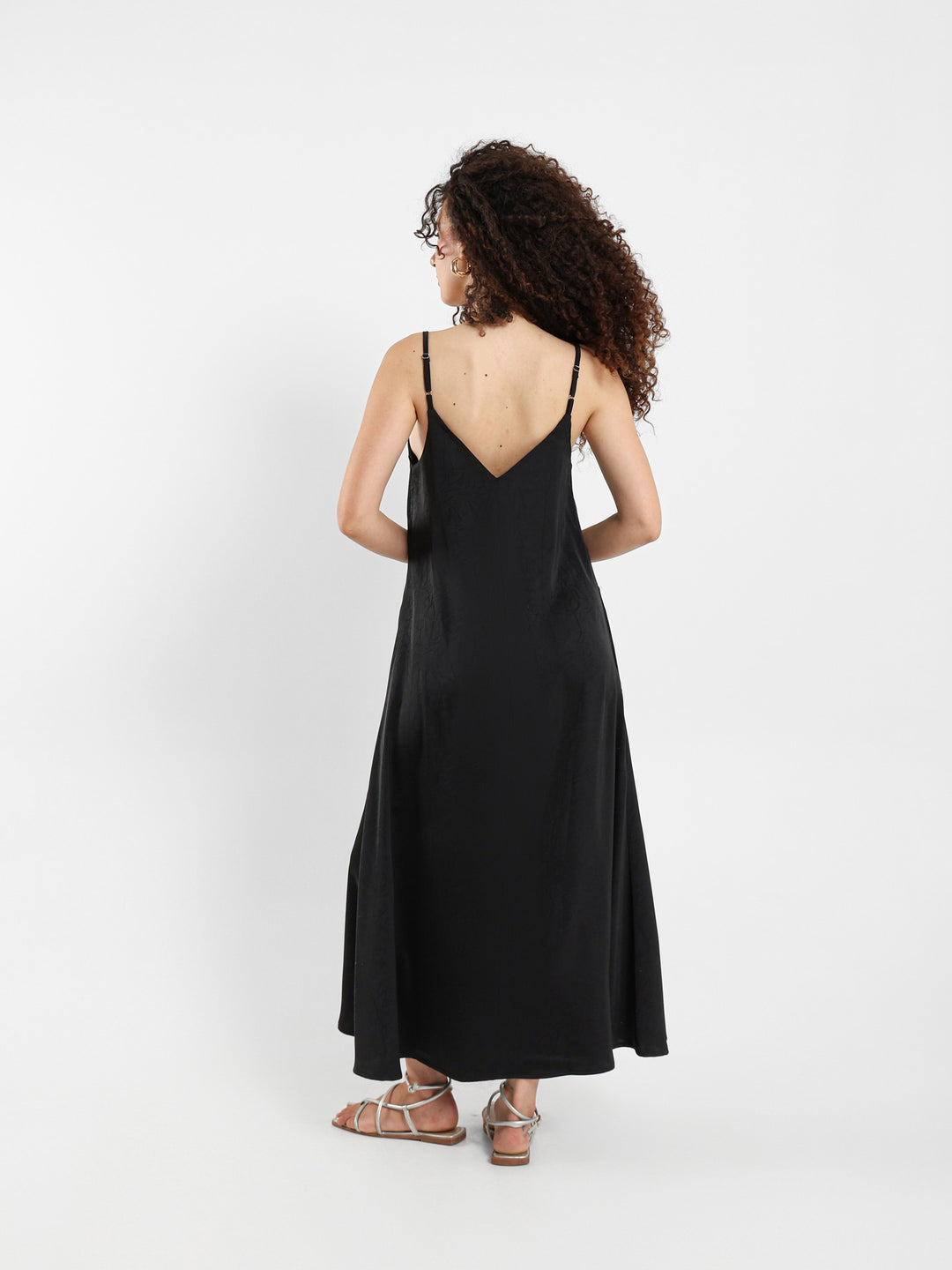 Midi Dress With Spaghetti Straps