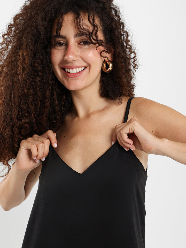 Midi Dress With Spaghetti Straps