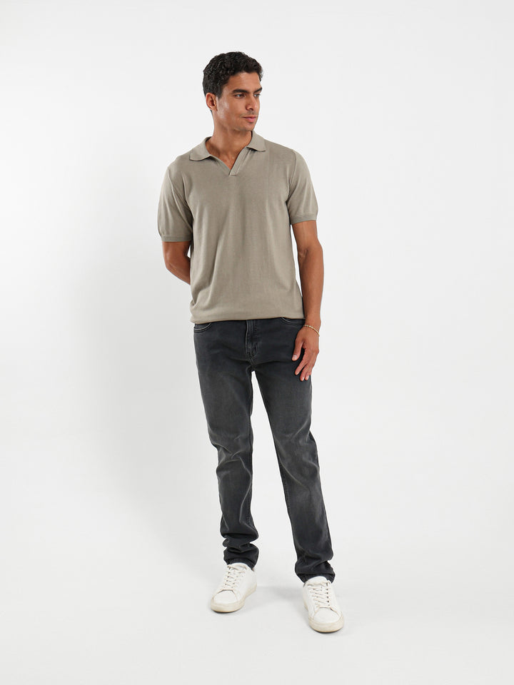 V-Placket Tricot Polo
