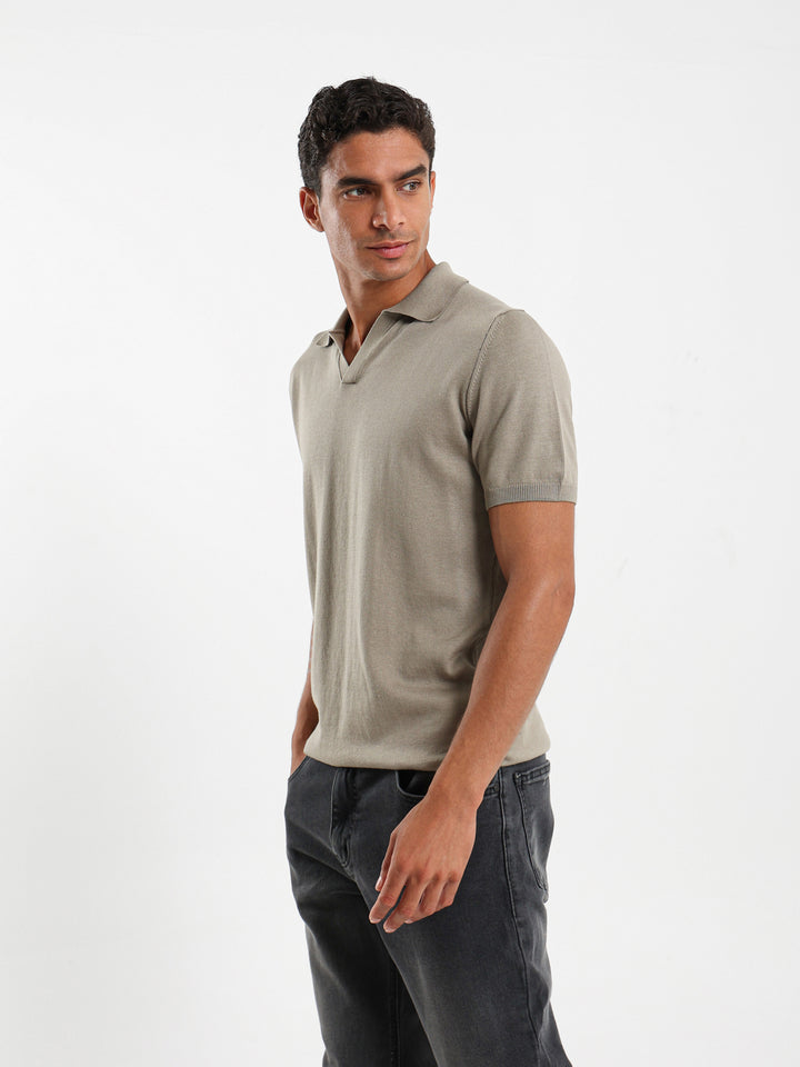 V-Placket Tricot Polo