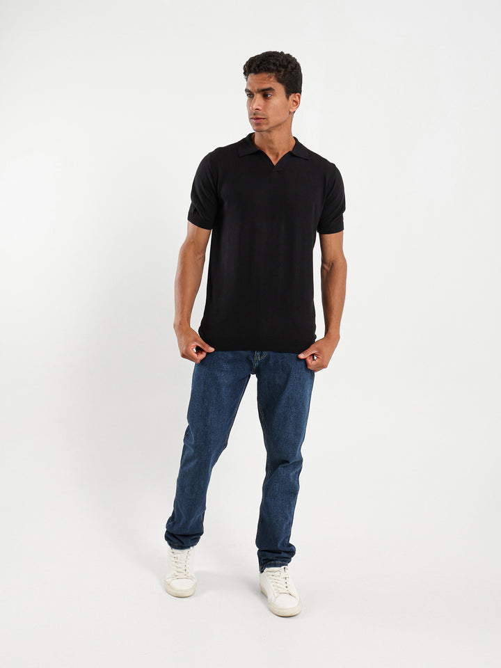 V-Placket Tricot Polo