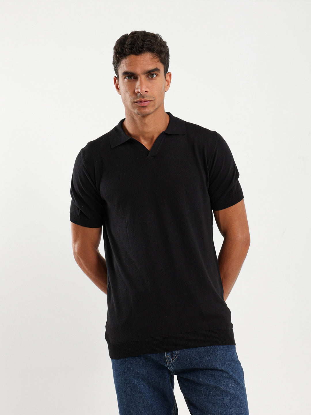 V-Placket Tricot Polo